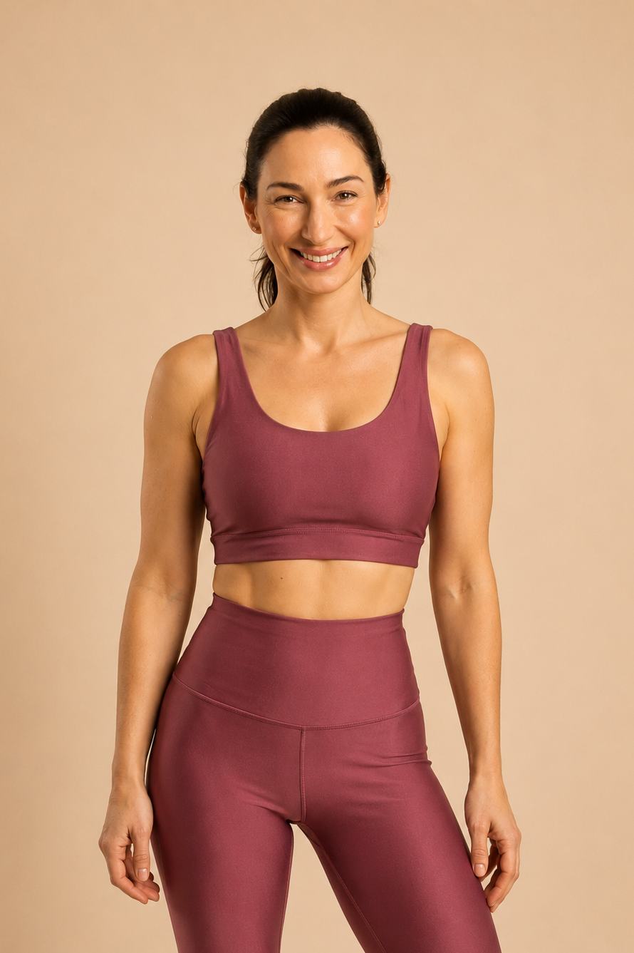 Top Donna Lycra Glossy — Reversibile Taglia Unica Made in Italy