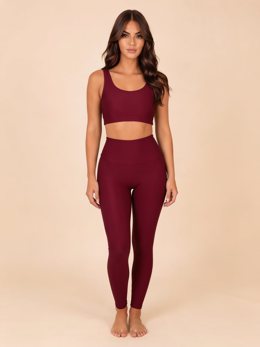 LEGGINS GLOSSY  – Bordeaux