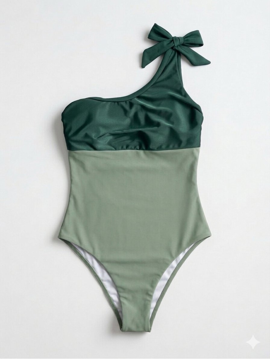 Costume Intero Donna Saint Tropez — Modellante Monospalla Made in Italy
