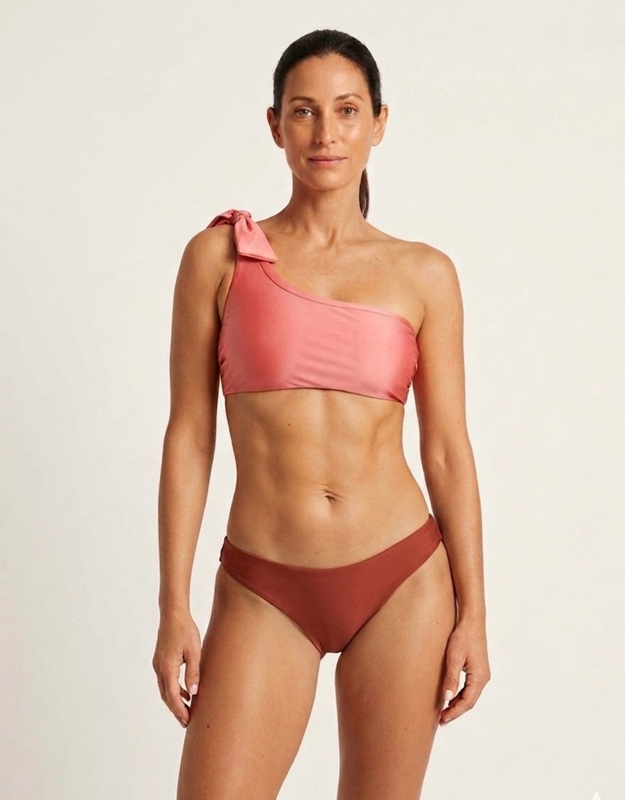 Bikini Donna Saint Tropez — Fascia Monospalla Double Face Made in Italy