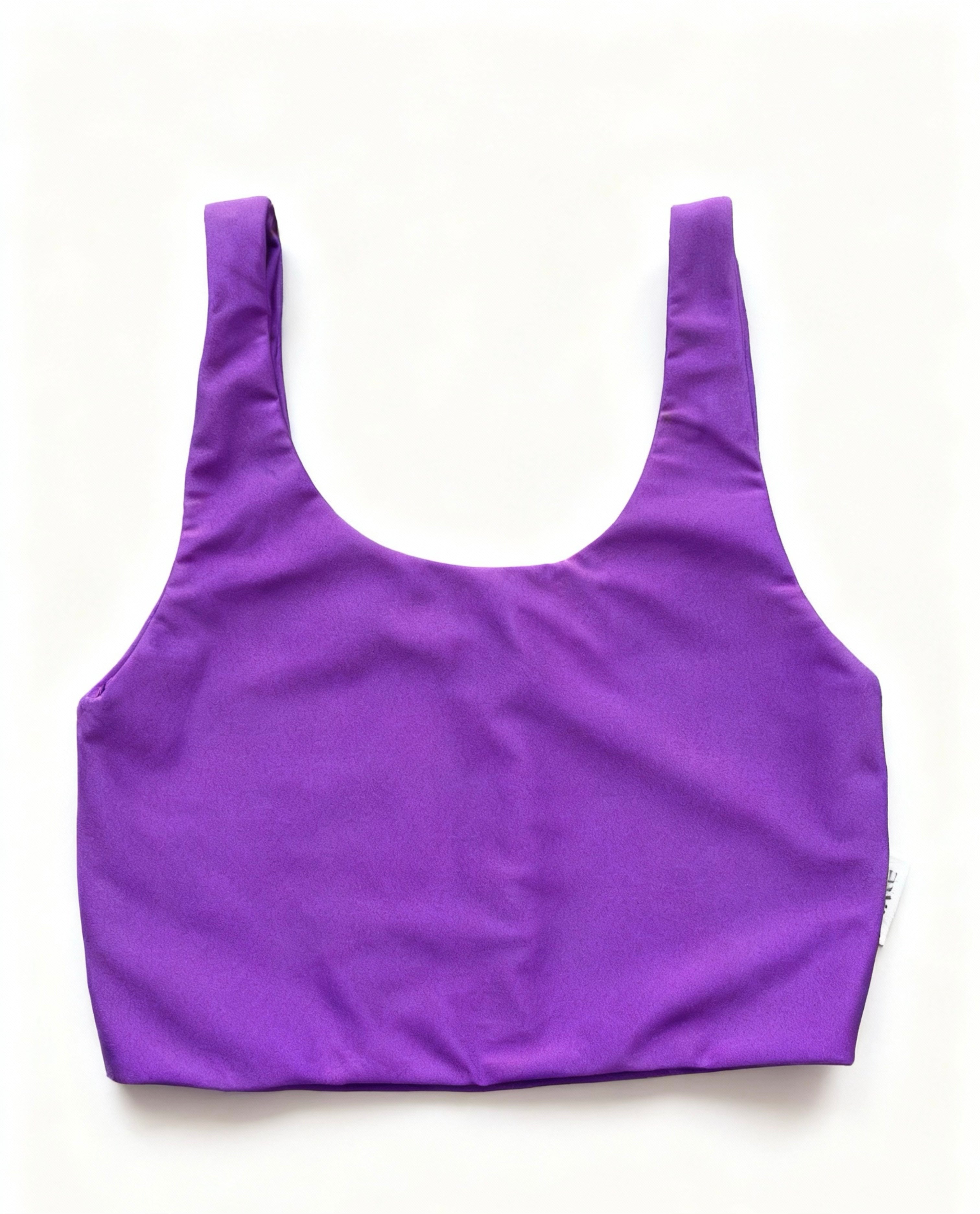 Top Donna Lycra Glossy — Reversibile Taglia Unica Made in Italy