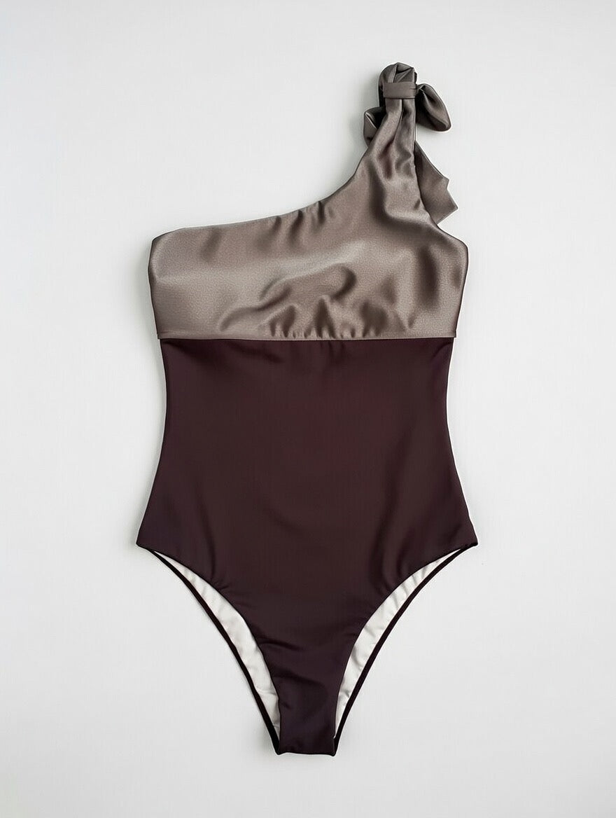 Costume Intero Donna Saint Tropez — Modellante Monospalla Made in Italy