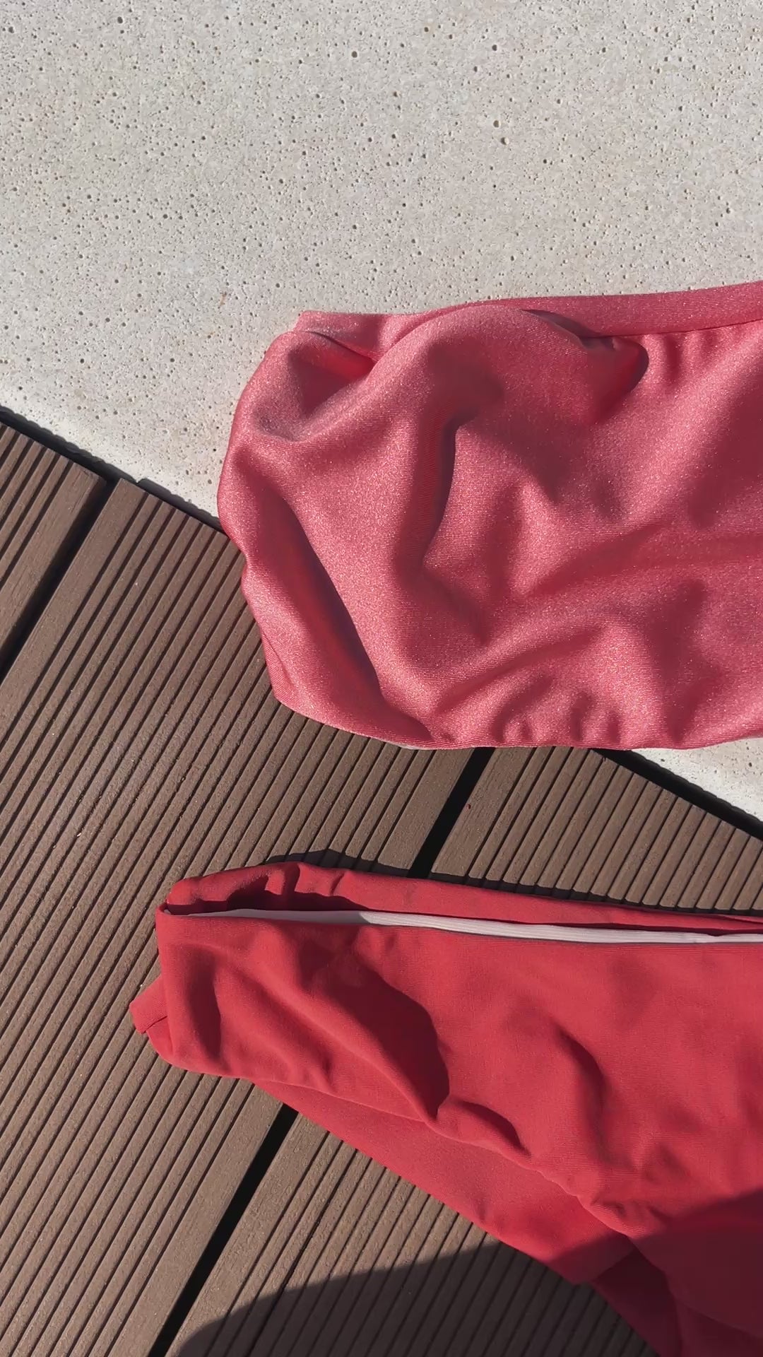Bikini Donna Saint Tropez — Fascia Monospalla Double Face Made in Italy